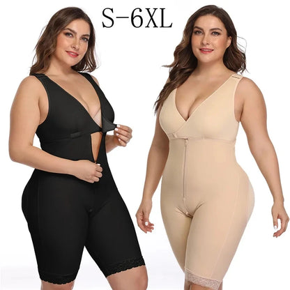 Zip Waist Lace Slimming Shaper Corset Control Shapewear Butt Lifter Strap Body Shaper