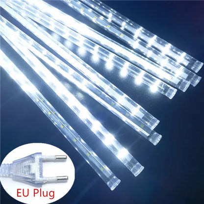 LED Meteor Shower Rain Lights Waterproof Falling Raindrop Fairy String