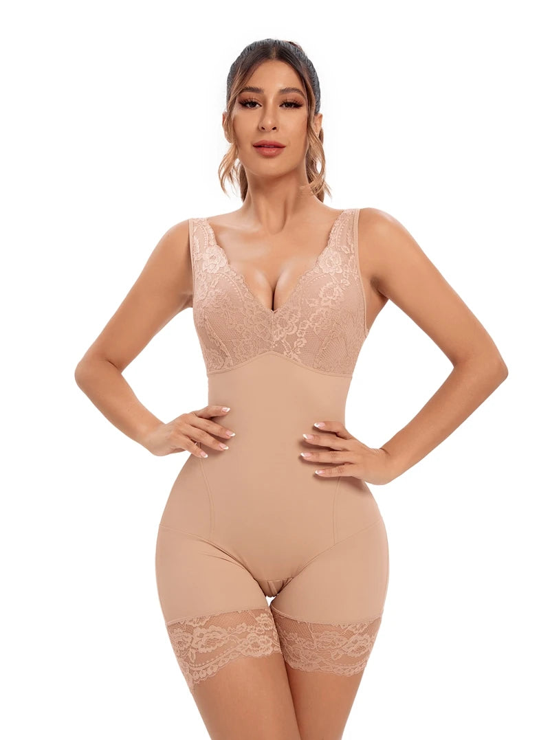 Shapewear Women Full Body Shaper Slimming Bodysuits Lace Corset Waist Trainer Shaping