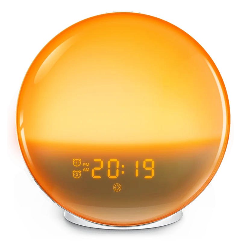 Sunrise Alarm Clock Wake Up Light Clock Sunrise/Sunset Simulation Digital Clock