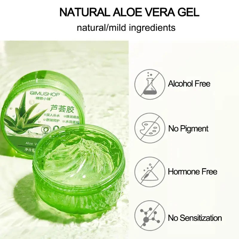 Crema hidratante facial con gel de aloe vera al 99 % para el cuidado de la piel. Crema de día que reduce los poros.