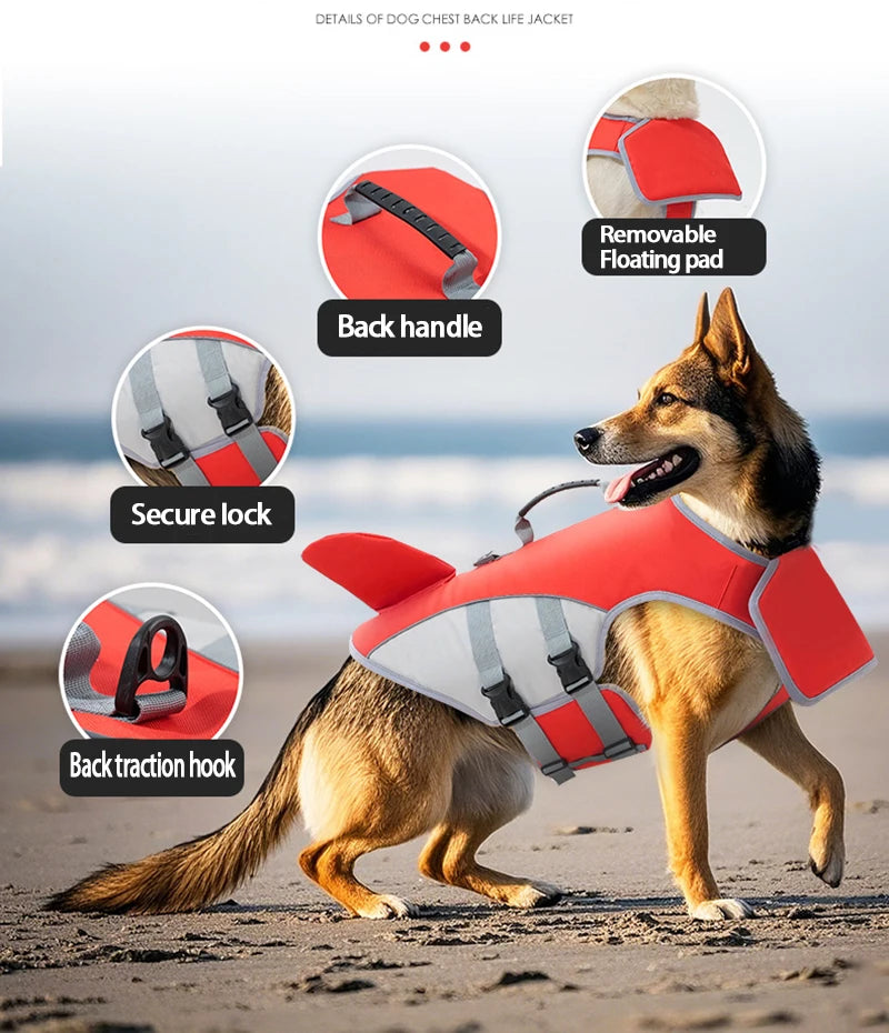 New Pet Swimming Life Jacket – Shark Fin Safety Vest for Dogs