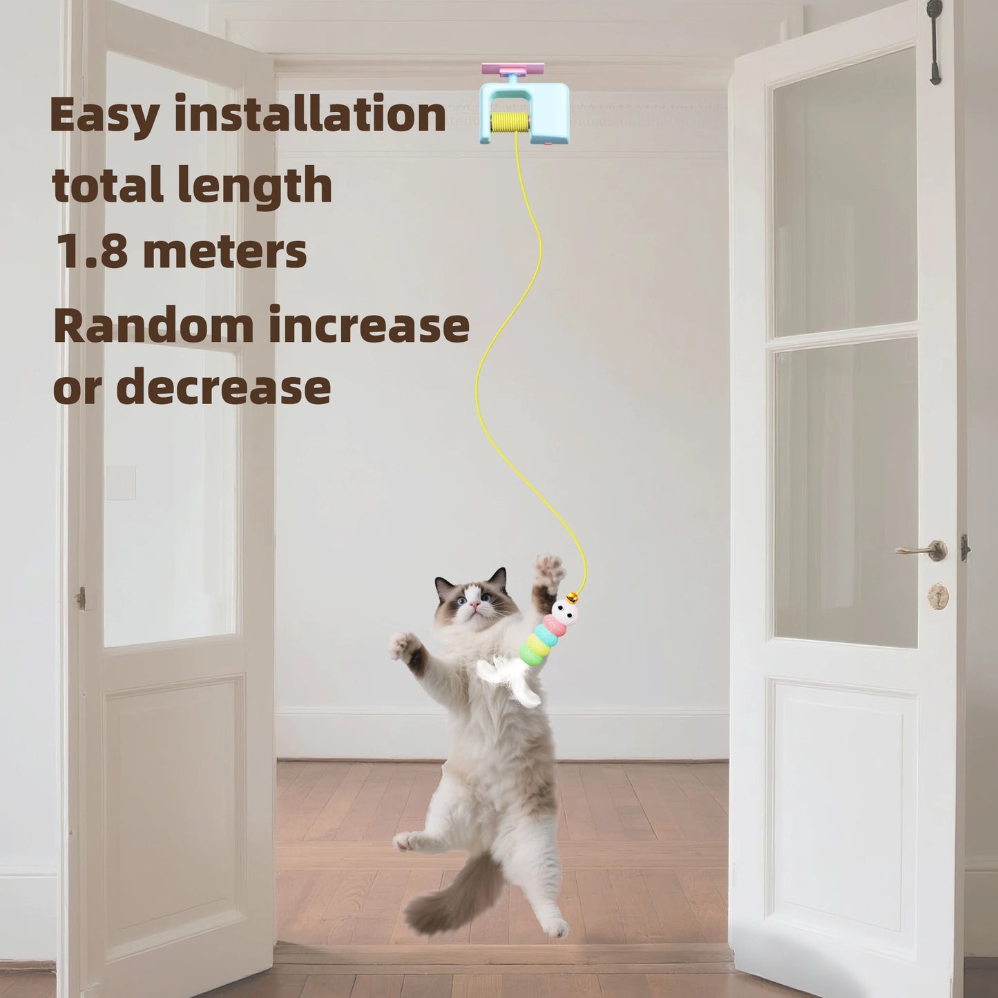 Cats Toys Pet Stress Relief Rechargeable Interactive Hanging Door
