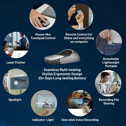 Air Mouse Wireless Touchpad All-in-one Pocket AI Recording ChatGPT