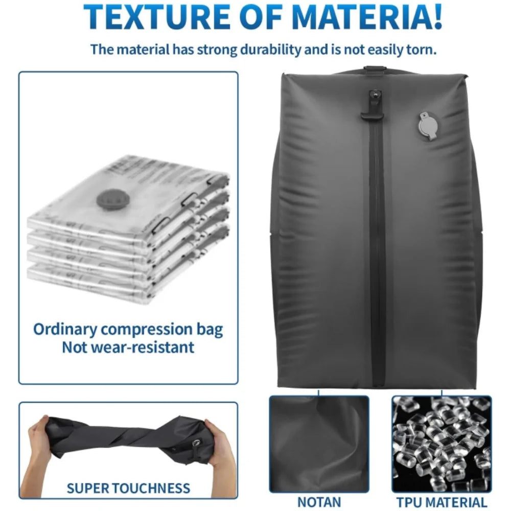 Bolsas de compresión al vacío para exteriores, bolsas de almacenamiento de ropa para camping y viajes, ligeras, etc.