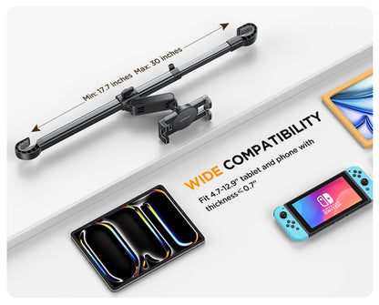Car Tablet Phone Holder With Extension Arm For 4.7-12.9" Tablet/Phones
