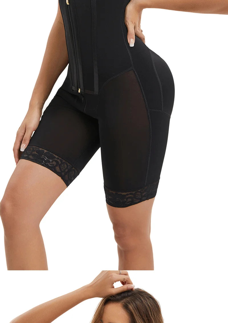 Fajas Colombianas Post Tummy Shapers Women Fully Body Shaper Waist Trainer Firm High