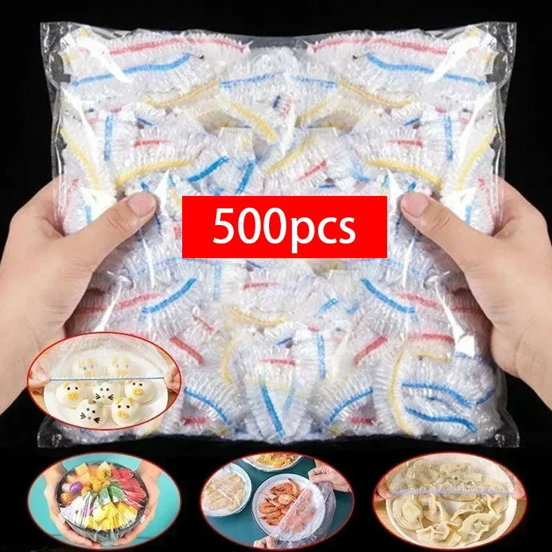 Funda de alimentos Plástico Colorido Envoltura Elástica Tapa Plato Bolsas de Embalaje de Cocina Bolsa de Almacenamiento