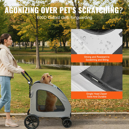 VEVOR 160lbs Pet Stroller: Adventure Awaits for Your Furry Friends!
