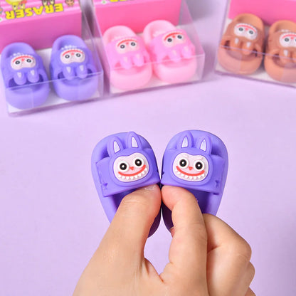 New 1/3/5 Pairs  Eraser Slipper Eraser Kawaii Writing Drawing Pencil Eraser