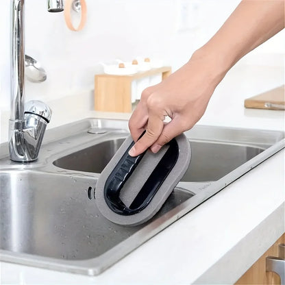 Iron Rust Removal Emery Sponge Wipe, Reusable And Washable Scrub Brush