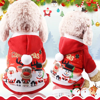Christmas Pet Dog Jumpsuits Winter Warm Xmas Pets Dogs Clothes