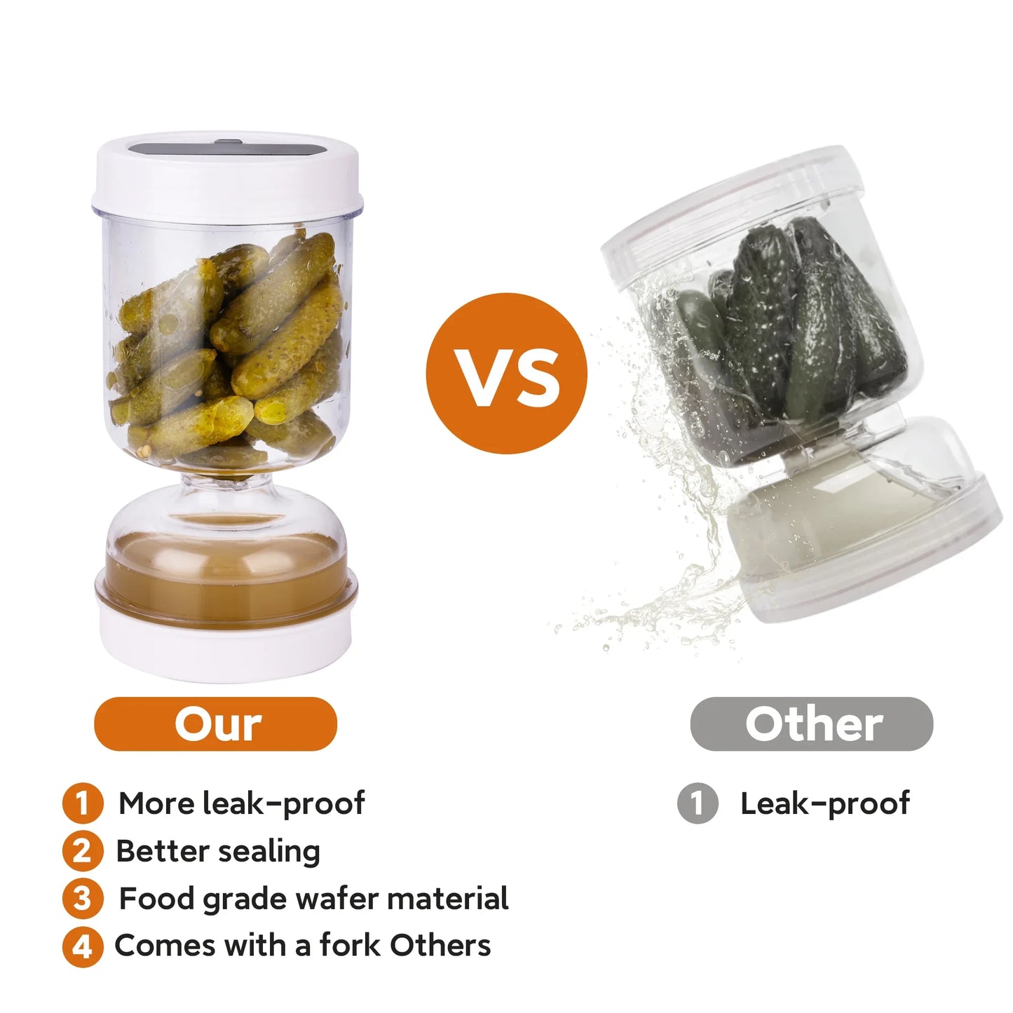 Olive and Pickle Strainer Jar, New Olive Container Hourglass Jar