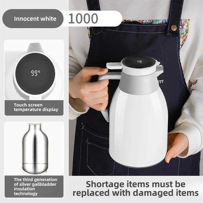 Hervidor térmico de cocina con pantalla digital para café, termo de vidrio de 1/1,3/2 l