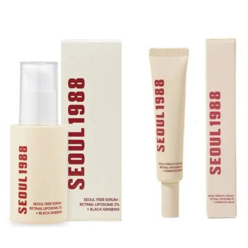 Sérum facial coreano de retinol de 1988, com ginseng preto, niacinamida e vitamina C.