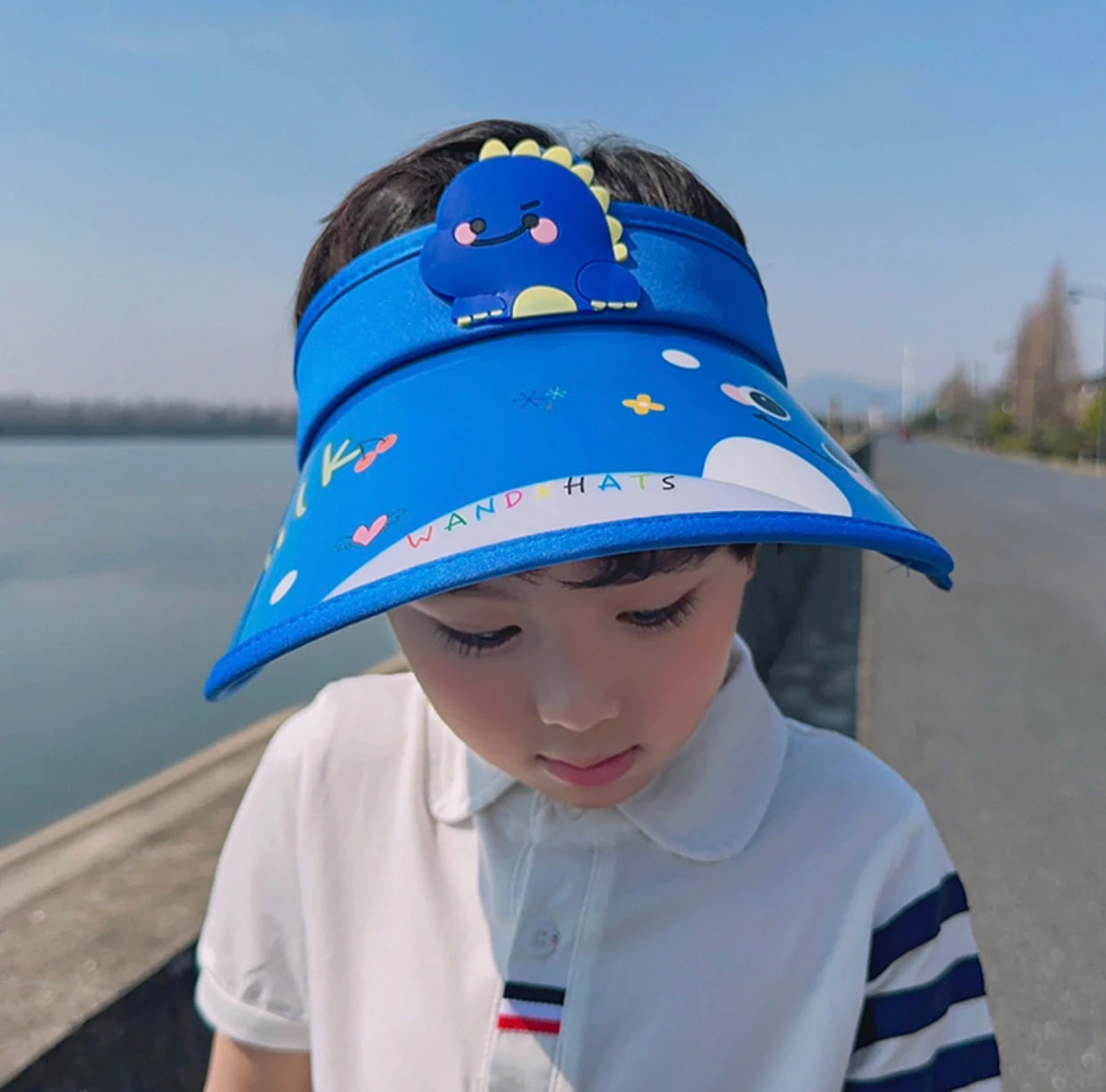 Children's Summer Sun Hat with Fan Sun Protection