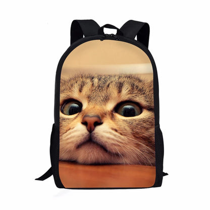 Mochilas escolares populares e modernas para cadernos de gatos 3D