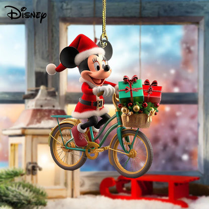 Cute Mickey Christmas Tree Pendant Anime Acrylic 2D Christmas Decorations