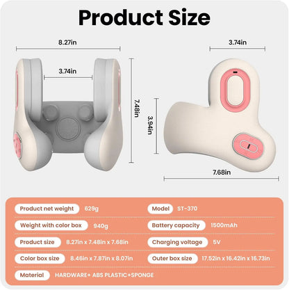 Neck Massager and Heat, U-Shape Memory Foam Airplane Pillows