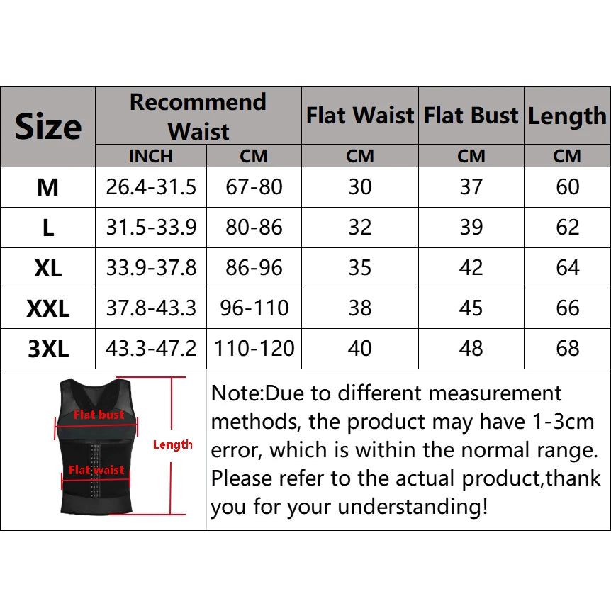 Men's Body Shaper Compression Vest Abdomen Shapewear Tummy Slimming Sheath Belly