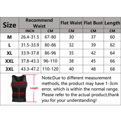 Men's Body Shaper Compression Vest Abdomen Shapewear Tummy Slimming Sheath Belly