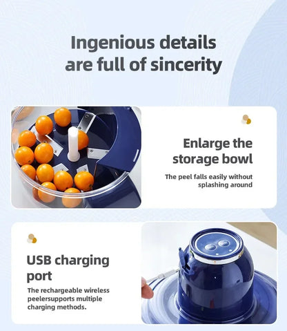 Pelador de Fruta Eléctrico Automático, Máquina Peladora Inteligente, Inalámbrico Portátil