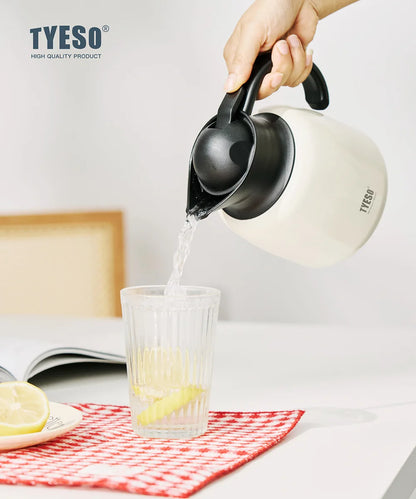 Tyeso Pumpkin-Shaped Thermos Steel Insulated Tea Infuser Hot Cold Water Bottle