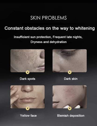 Sérum facial coreano em pó liofilizado com niacinamida e levedura, Pro-Xylane, hidrata, rejuvenesce e remove a melanina.