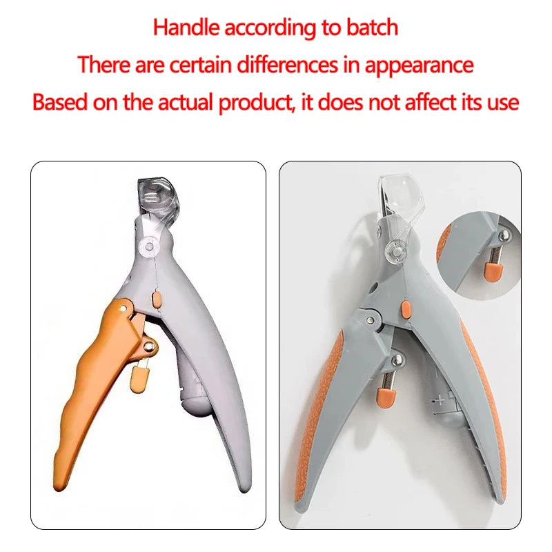 LED Light Pet Nail Clippers - Great for Trimming Cat and Dog Nails and Claws, 5x Magnification, Can Be Used as Nail Clippers, Qu