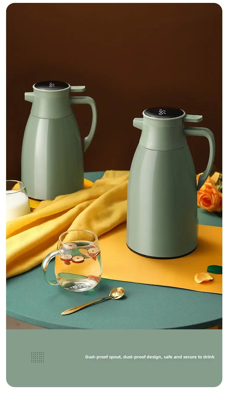 Hervidor térmico de cocina con pantalla digital para café, termo de vidrio de 1/1,3/2 l