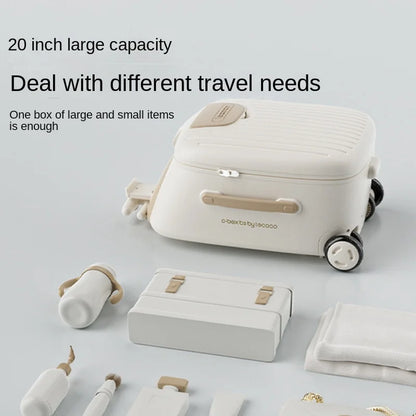 Lazy Walking Suitcase Can Sit Ride Children's Luggage  Baby Travel