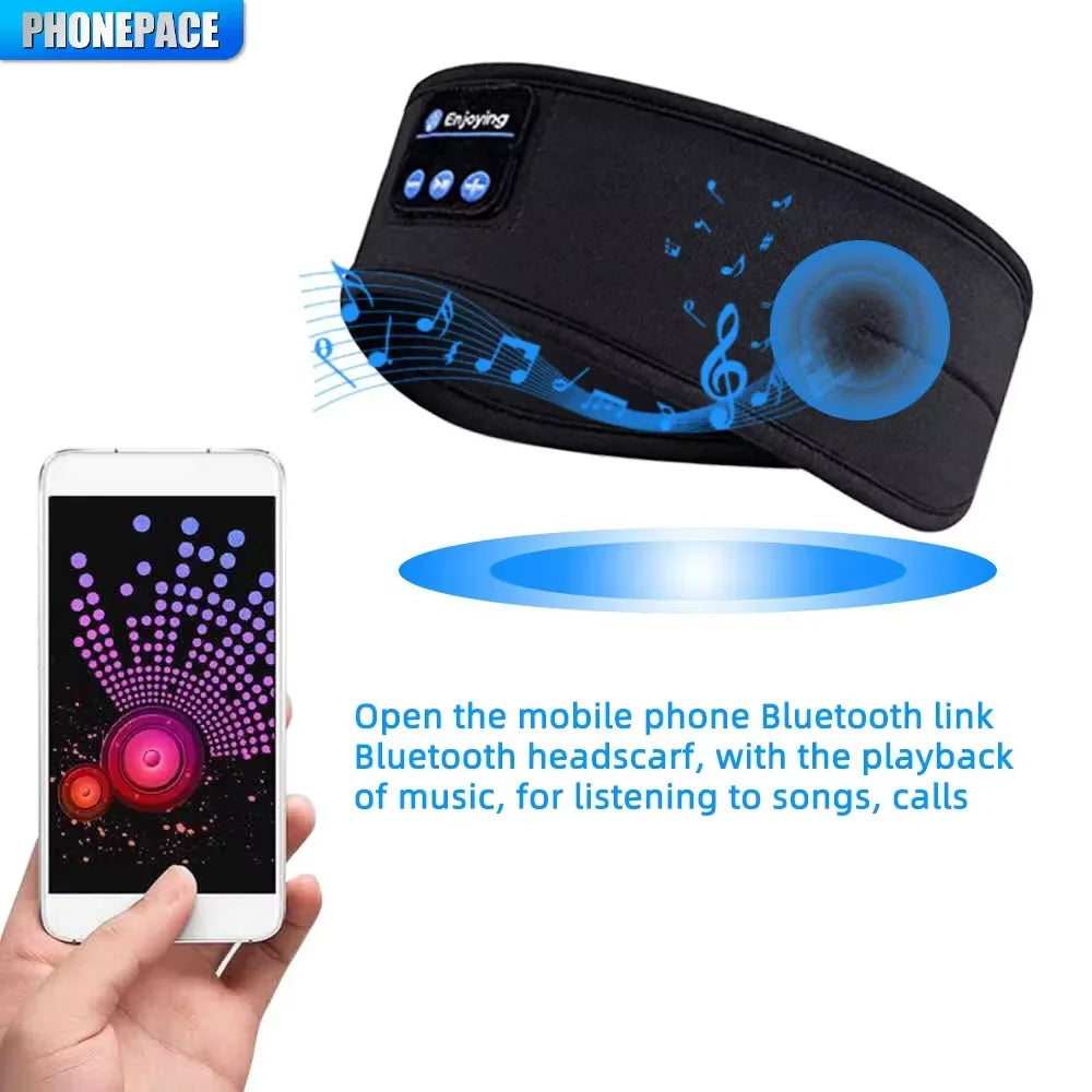 HOMEFISH BT Earphones Sports Sleeping Headband Elastic Wireless Headphones