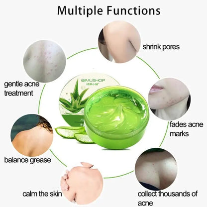 Crema hidratante facial con gel de aloe vera al 99 % para el cuidado de la piel. Crema de día que reduce los poros.