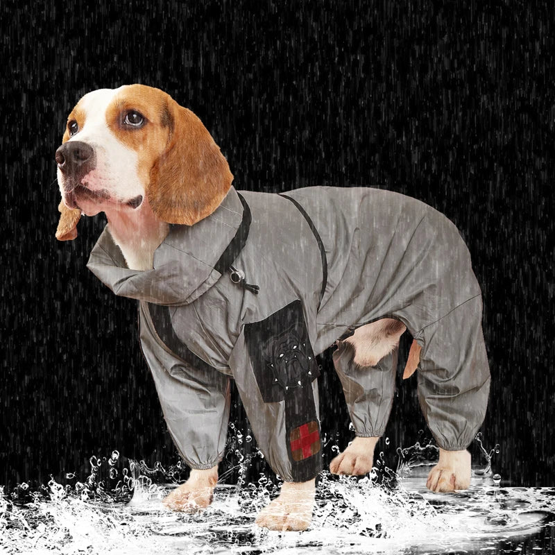 Keep Your Dog Stylish and Protected with Our Outdoor Large Dog Raincoat!