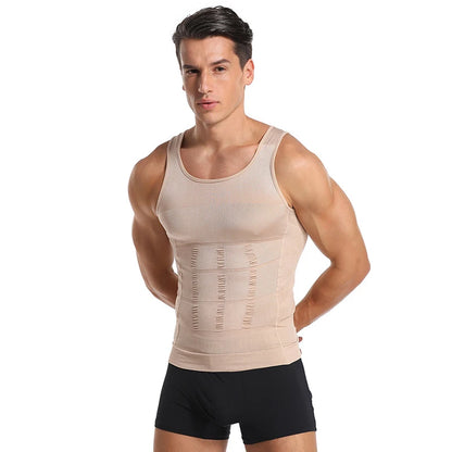Men's Shapewear Slimming Body Corset Vest Shirt Compression Abdomen