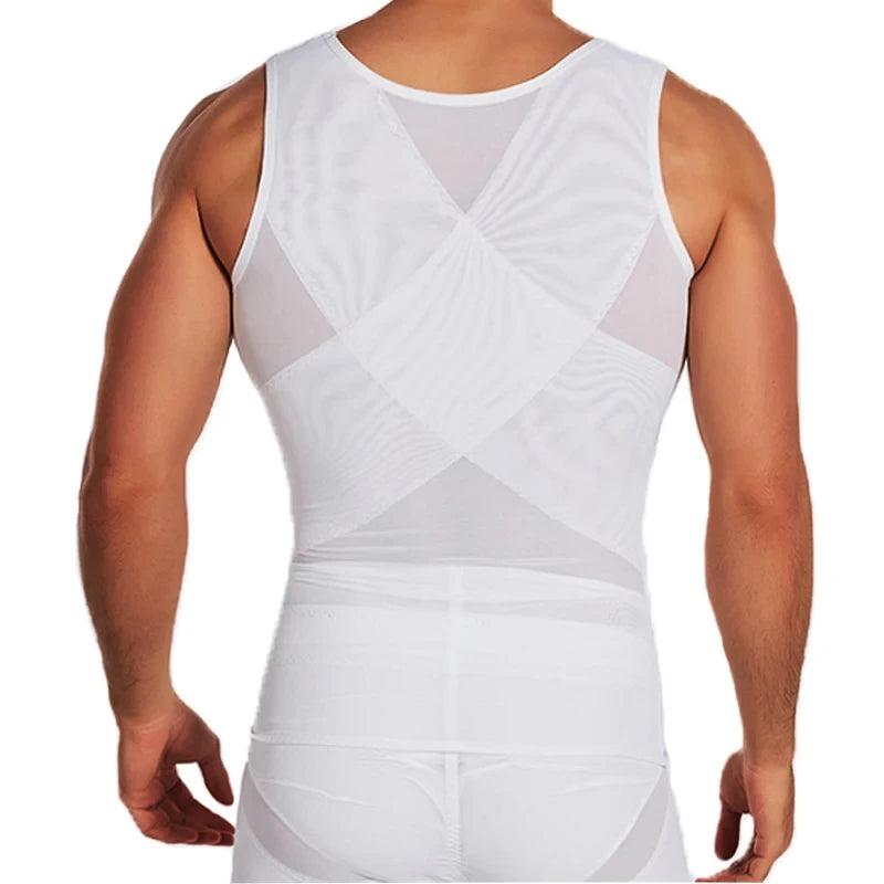 Men's Body Shaper Compression Vest Abdomen Shapewear Tummy Slimming Sheath Belly
