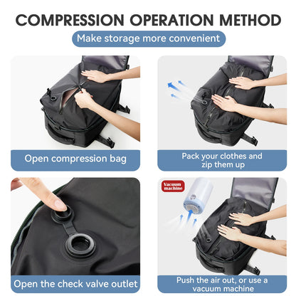 Vacuum Backpack Travel Bag for Men Large Capacity airback Backpack Business