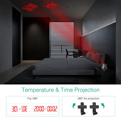 double projection clock LED clock Alarm Clock Digital clock 12/24H