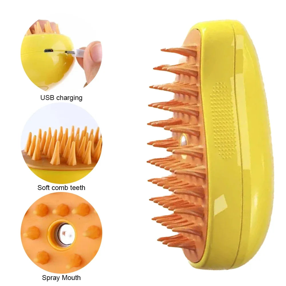 Elevate Your Pet's Grooming Routine with the 3-in-1 Pet Spray Massage Brush!