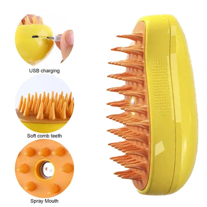 Elevate Your Pet's Grooming Routine with the 3-in-1 Pet Spray Massage Brush!