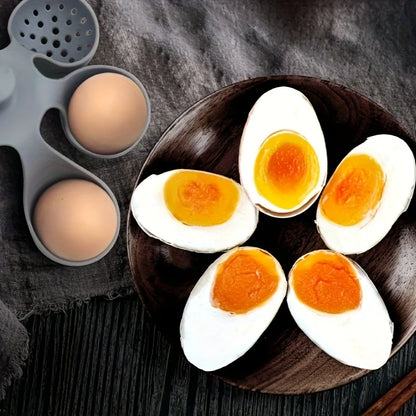 Soporte para huevos 4/6, cocedor de huevos de silicona resistente a altas temperaturas