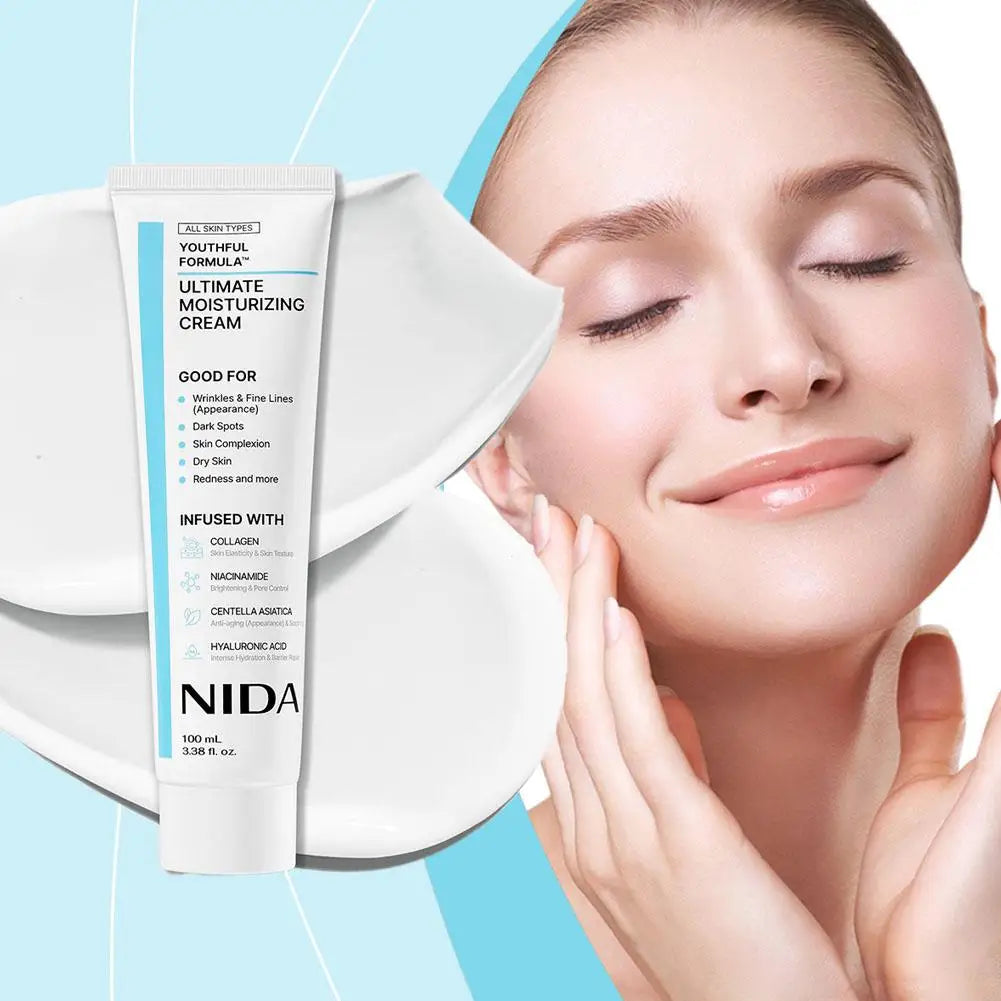 Crema hidratante coreana definitiva de 100 ml para el cuidado facial diario y la reparación de poros. 