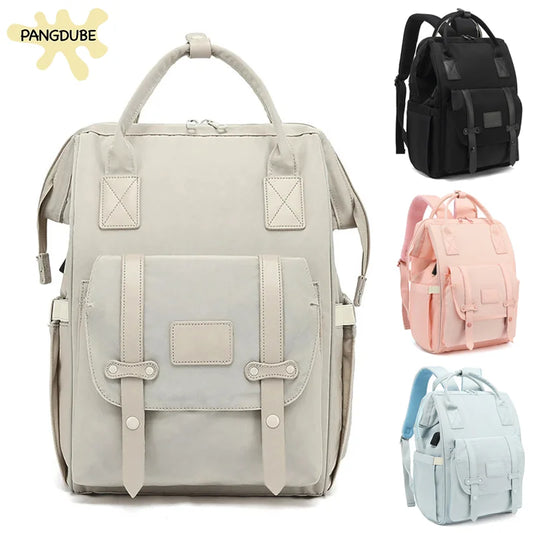 PANGDUBE Baby Nappy Bag with 2pcs Stroller Hooks Mummy Bag Backpack Waterproof