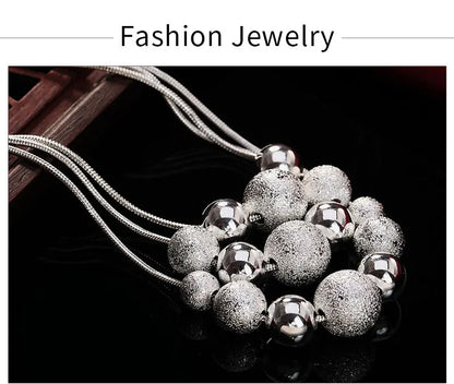 Elegant Classic Blue Zirconia 925 Silver Jewelry Set