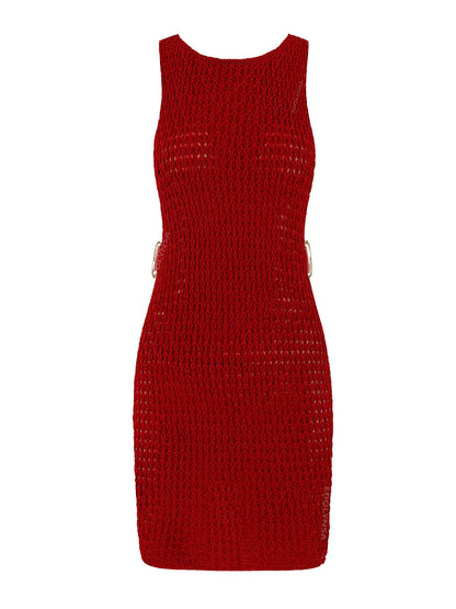 One-Shoulder Cut-Out Corset Mini Dress.