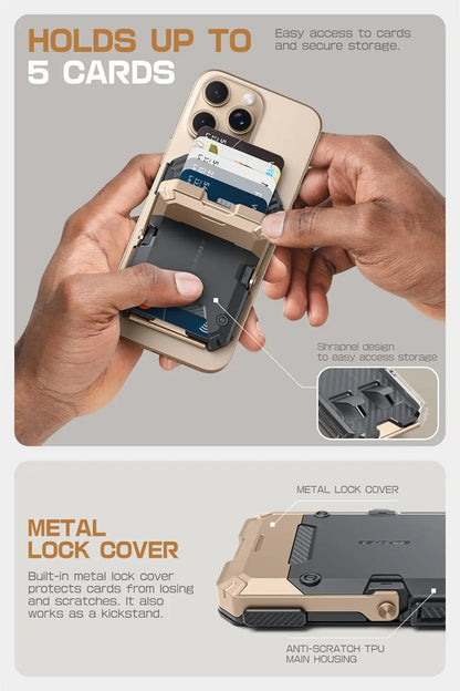 Soporte magnético tipo trípode SUPCASE con tarjetero para iPhone 16/15/14/13/12