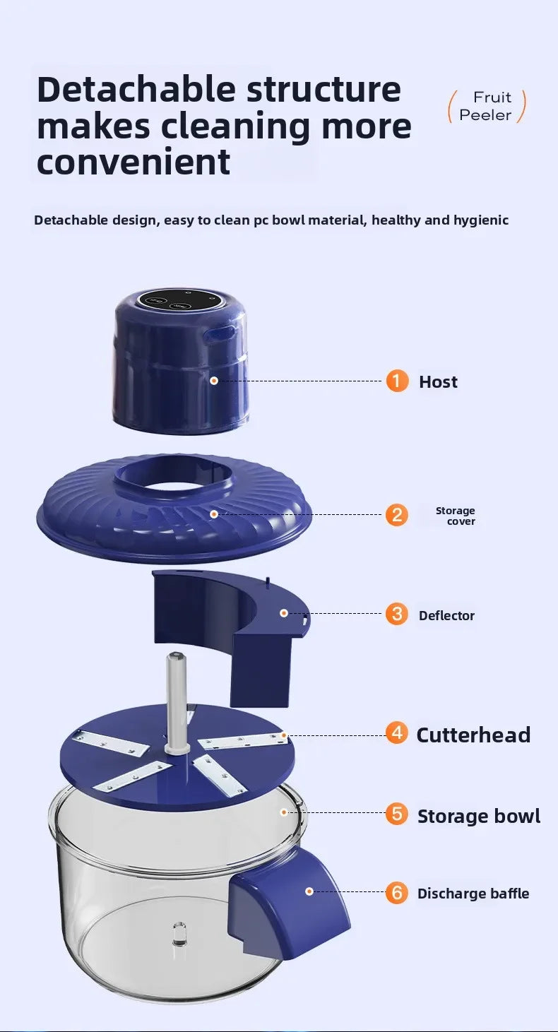 Pelador de Fruta Eléctrico Automático, Máquina Peladora Inteligente, Inalámbrico Portátil