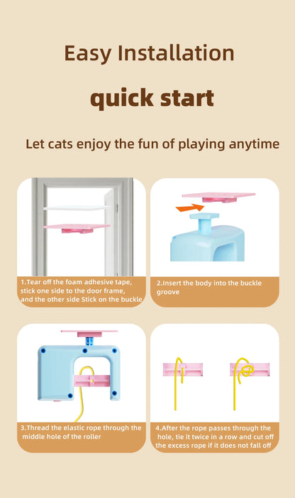 Cats Toys Pet Stress Relief Rechargeable Interactive Hanging Door