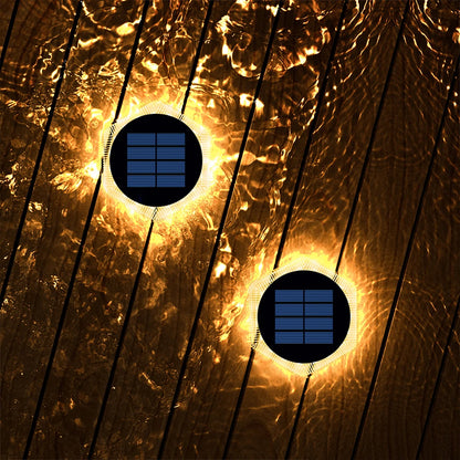 Solar Powered LED Outdoor Deck Lights IP68 Waterproof Automatic On/Off