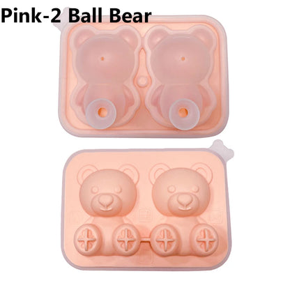 Cute Teddy Bear Ice Cube Making Mold Splash-proof